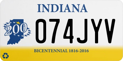 IN license plate 074JYV