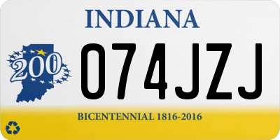 IN license plate 074JZJ