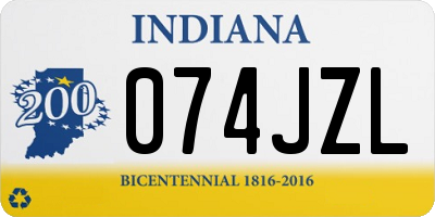 IN license plate 074JZL