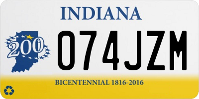 IN license plate 074JZM
