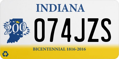 IN license plate 074JZS