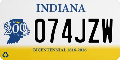 IN license plate 074JZW