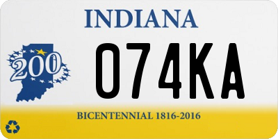 IN license plate 074KA