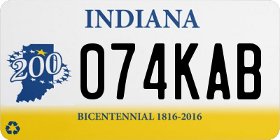 IN license plate 074KAB
