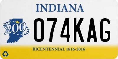 IN license plate 074KAG