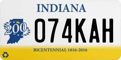 IN license plate 074KAH