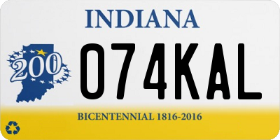 IN license plate 074KAL