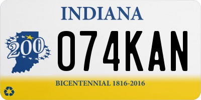 IN license plate 074KAN