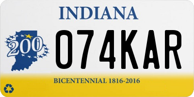 IN license plate 074KAR