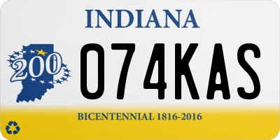 IN license plate 074KAS