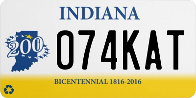 IN license plate 074KAT