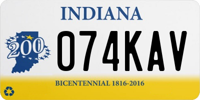 IN license plate 074KAV