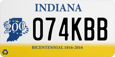 IN license plate 074KBB