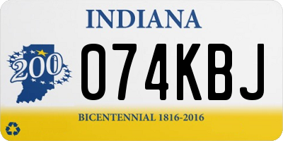 IN license plate 074KBJ