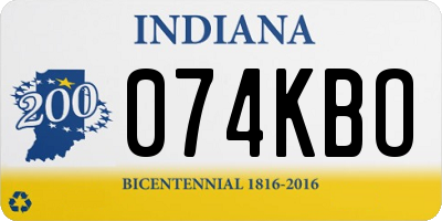 IN license plate 074KBO