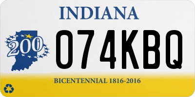 IN license plate 074KBQ