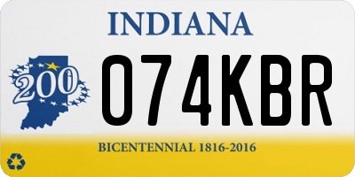 IN license plate 074KBR