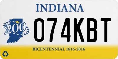 IN license plate 074KBT