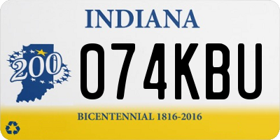 IN license plate 074KBU