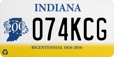IN license plate 074KCG