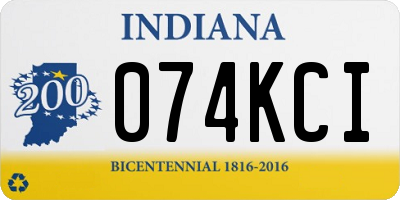 IN license plate 074KCI