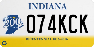 IN license plate 074KCK