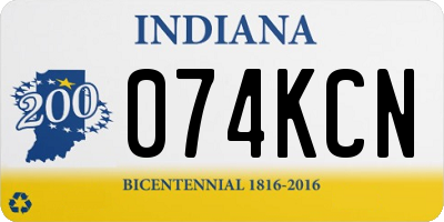 IN license plate 074KCN