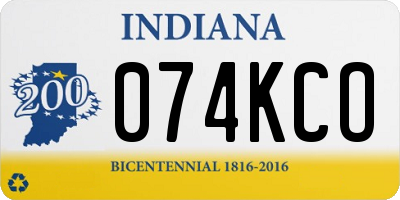 IN license plate 074KCO