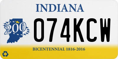 IN license plate 074KCW