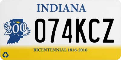 IN license plate 074KCZ
