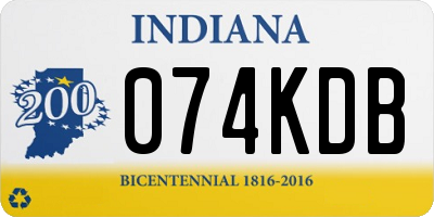 IN license plate 074KDB