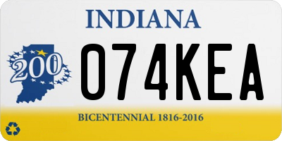 IN license plate 074KEA