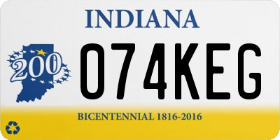 IN license plate 074KEG