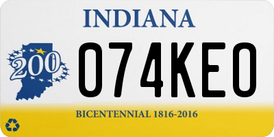 IN license plate 074KEO