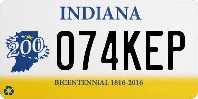 IN license plate 074KEP
