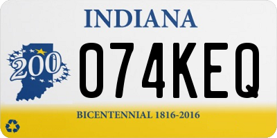 IN license plate 074KEQ