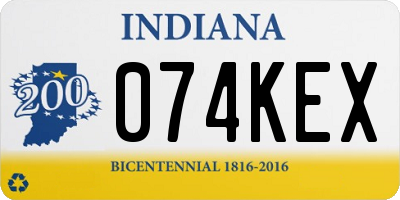 IN license plate 074KEX