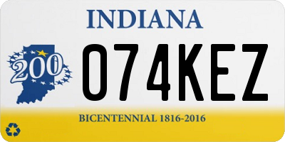 IN license plate 074KEZ