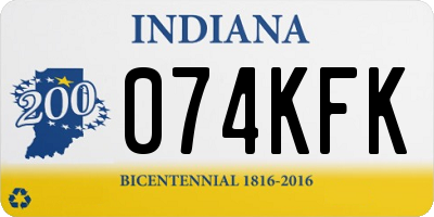 IN license plate 074KFK
