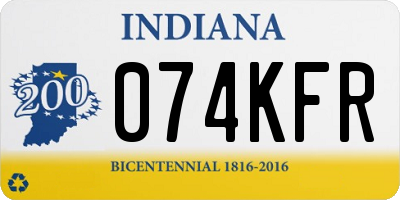 IN license plate 074KFR