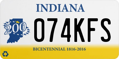 IN license plate 074KFS