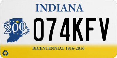 IN license plate 074KFV