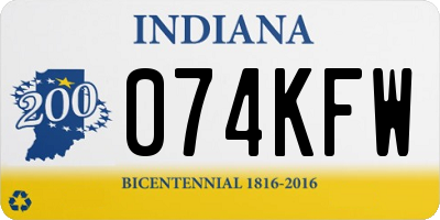 IN license plate 074KFW