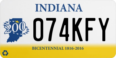 IN license plate 074KFY