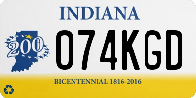 IN license plate 074KGD