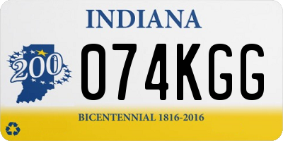 IN license plate 074KGG