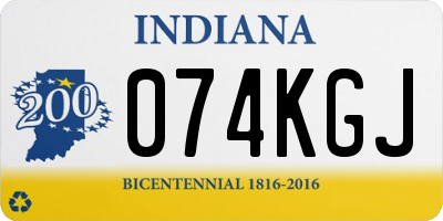 IN license plate 074KGJ