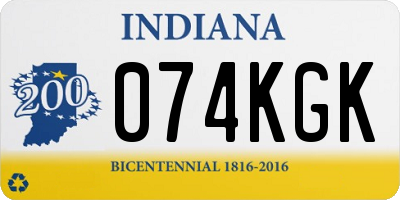 IN license plate 074KGK