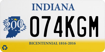 IN license plate 074KGM