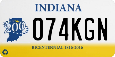IN license plate 074KGN